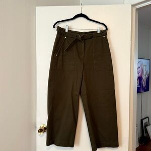Rag & Bone Olive Green Wide-Leg Pants